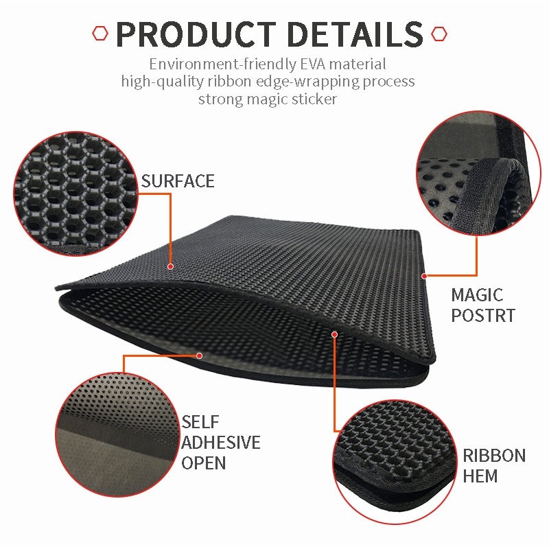 Cat Litter Mat Double Layer Waterproof - 大型二層EVA猫砂キャッチャー 防水・防溢キティリッターマット 簡単清掃