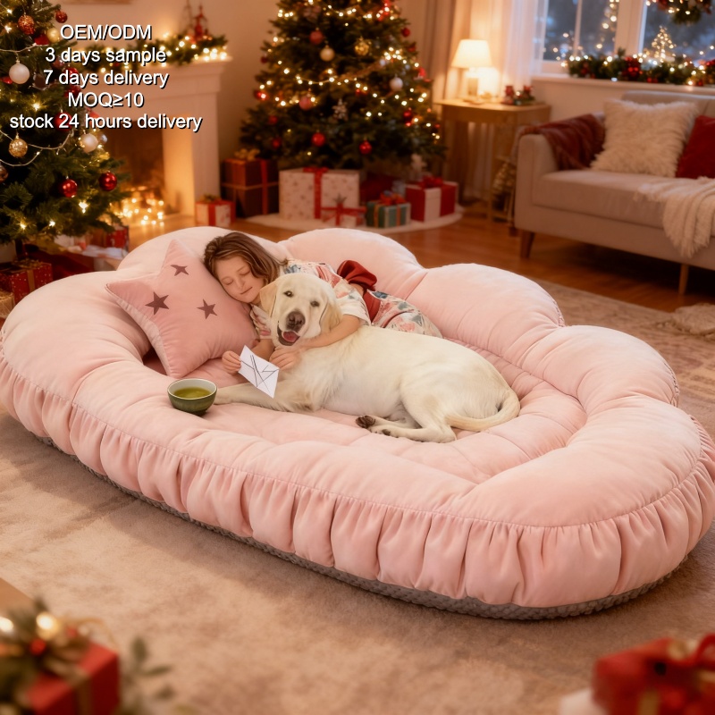 Orthopedic Memory Foam Dog Bed Washable - カスタムメイド人間用犬用ベッド、大型犬用整形外科用犬用ベッド、柔らかいポリエステル製メモリーフォームとモダンでおしゃれな防水性、洗濯可能な素材を使用