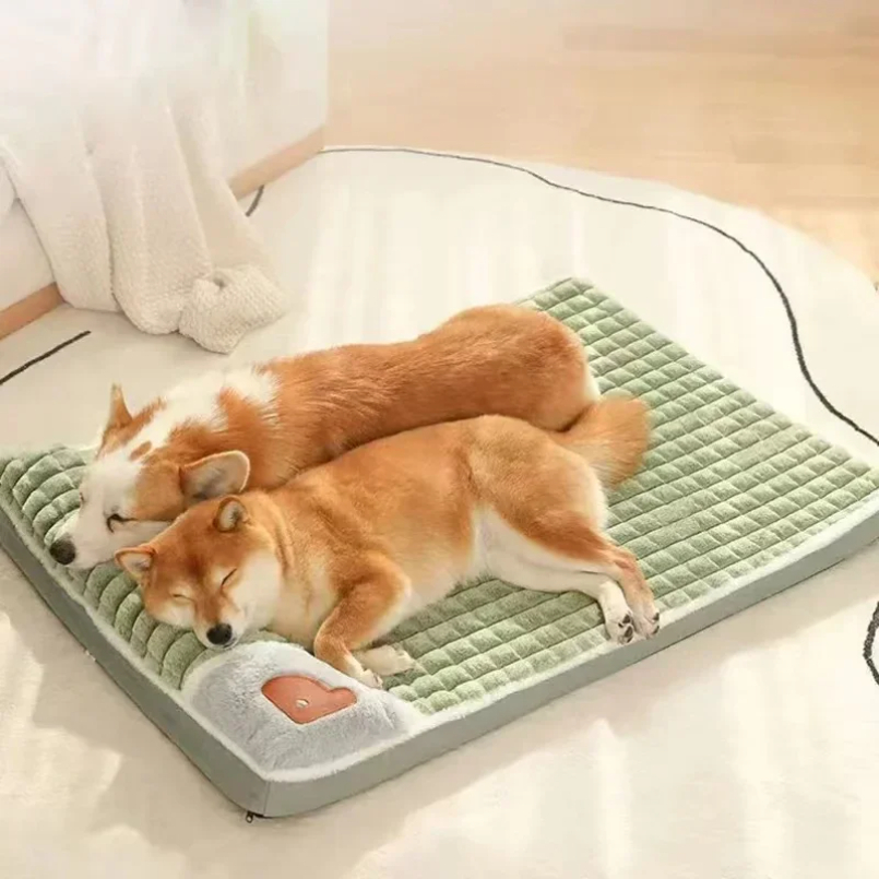 Orthopedic Memory Foam Dog Bed Washable - 洗濯機で洗える犬用ベッド、取り外し可能な整形外科用子犬用クッション、冬用低反発ドッグピロー、小型犬、中型犬、大型犬、猫用