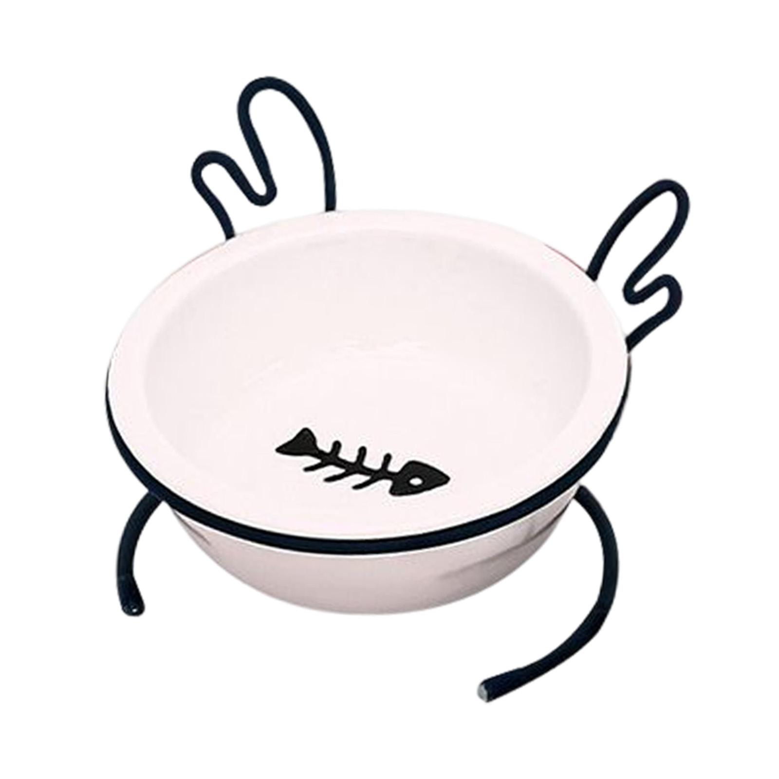 Elevated Ceramic Cat Bowls Tilted Food - 高さのある猫用フードボウル、ペットフードボウル、傾斜式給餌器・給水器、高さのある猫用フードボウル、室内猫用高さのあるボウル
