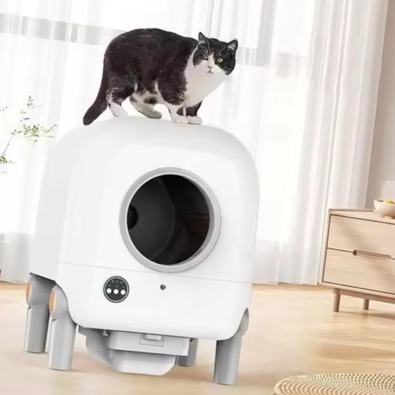 Smart Cat Litter Box Wifi App Control - XLサイズの猫用トイレ 自動スマート猫トイレ WiFiアプリ制御 換気設計 簡単清掃 家庭用