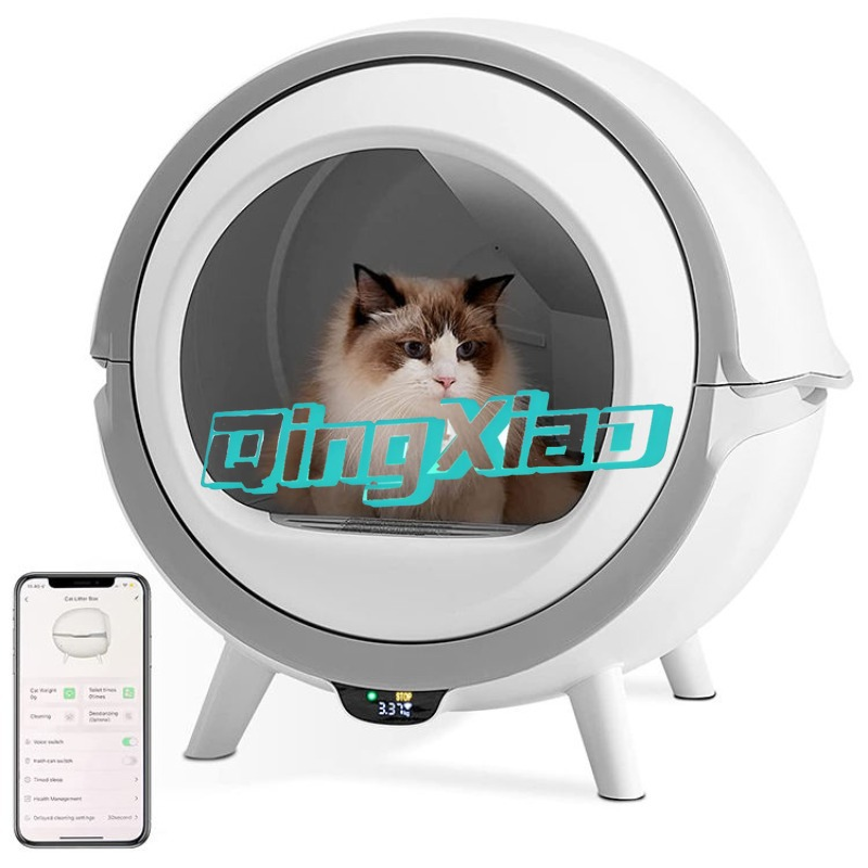 Self Cleaning Cat Litter Box Automatic - スマートセルフクリーニング猫トイレ 大容量自動清掃 UV消臭機能付き密閉型猫トイレ スマホアプリ遠隔操作
