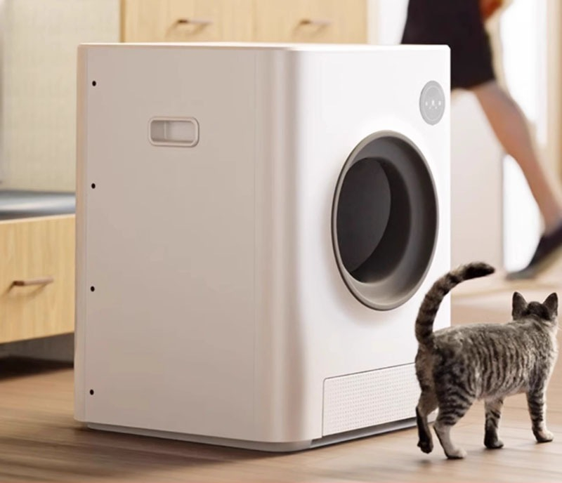 Self Cleaning Cat Litter Box Automatic - 全自動密閉式セルフクリーニング猫用トイレ 電動うんち掃除機能付き猫トイレ 110V 家庭用ペット用品
