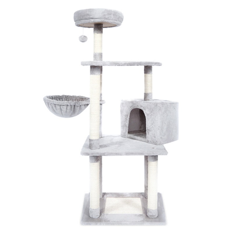 Cat Scratching Post Sisal Tree Tower - 29サイズのキャットツリータワー、サイザル麻と柔らかい素材を組み合わせた爪とぎ付きキャットハウス、ペット用猫のクライミングアクセサリー。