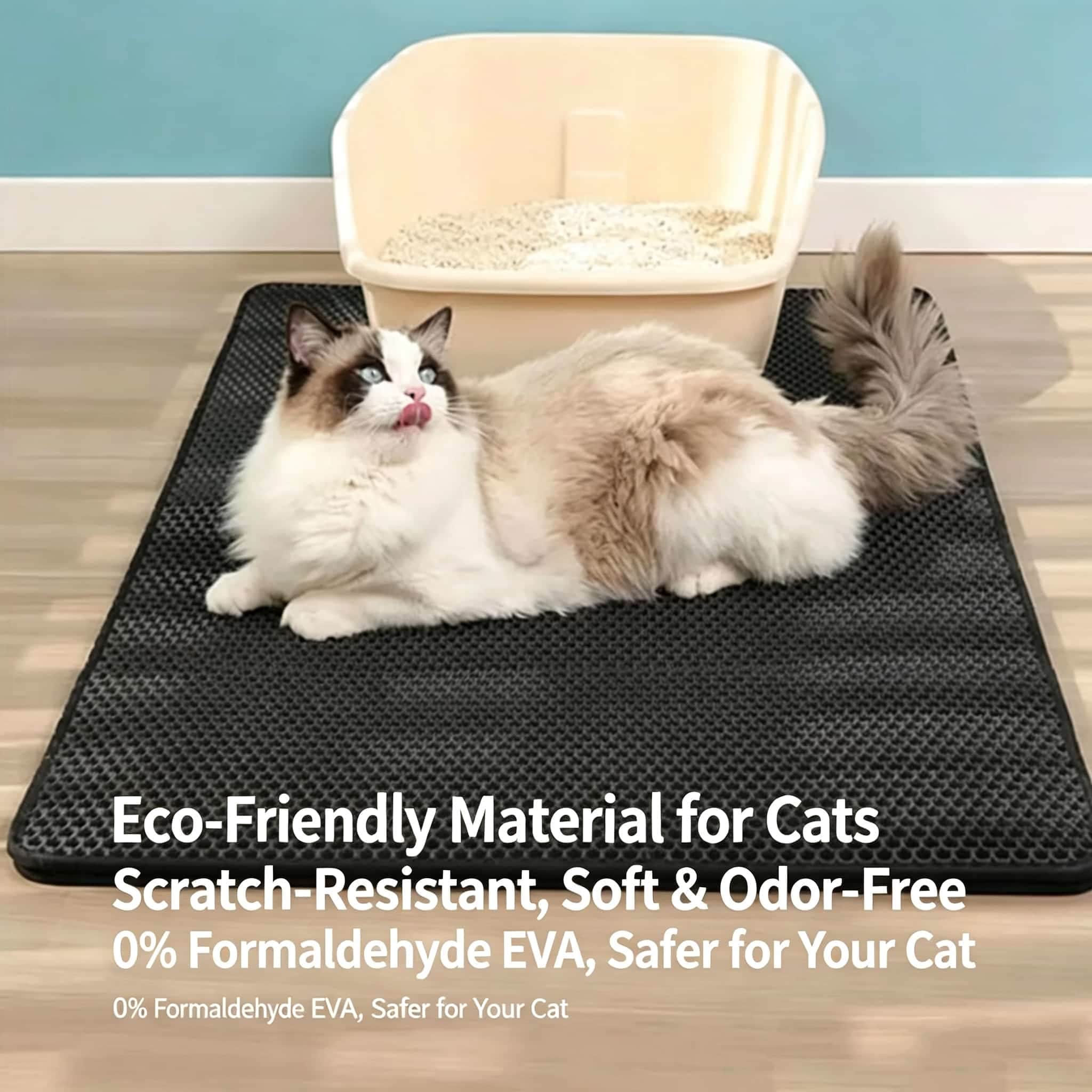 Cat Litter Mat Double Layer Waterproof - 猫用ダブルレイヤー砂トラップマット、猫用品、ペット用猫用品、トイレ用の砂の移動防止パッド