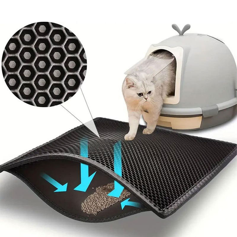 Cat Litter Mat Double Layer Waterproof - ペット猫砂マット防水二重層猫砂トラップペットトイレマットクリーンパッド製品猫アクセサリー