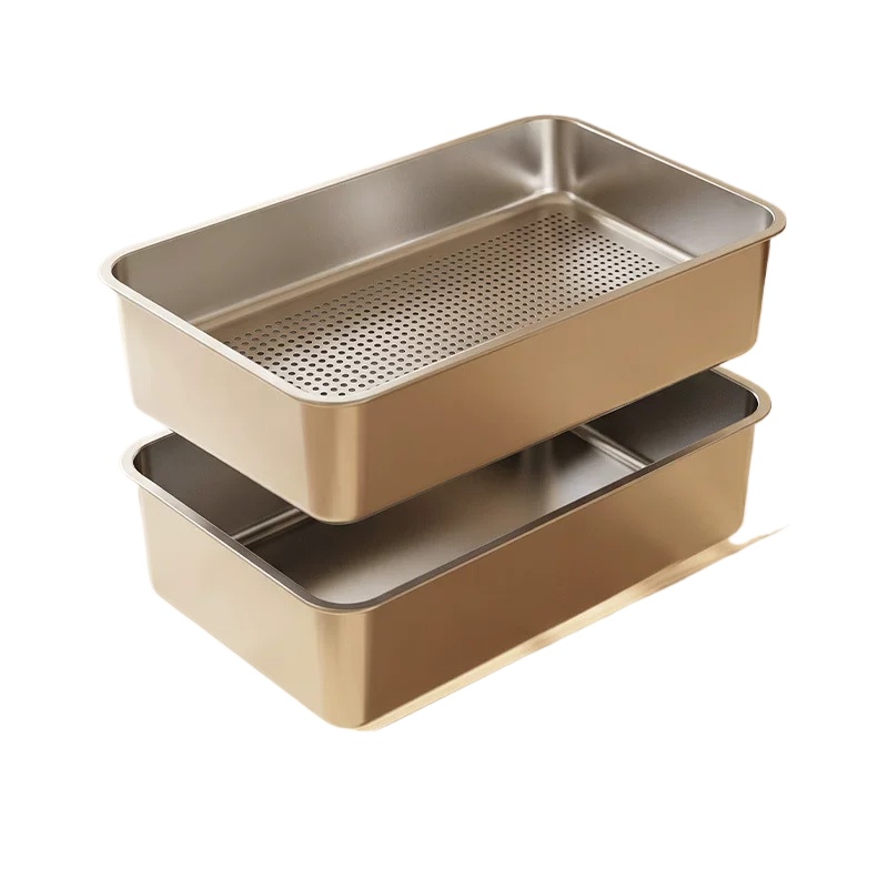 Self Cleaning Cat Litter Box Automatic - ステンレス製自動清掃猫トイレ、シフターふるい付き、大容量60x40x20cm、多頭飼い用自動猫トイレ