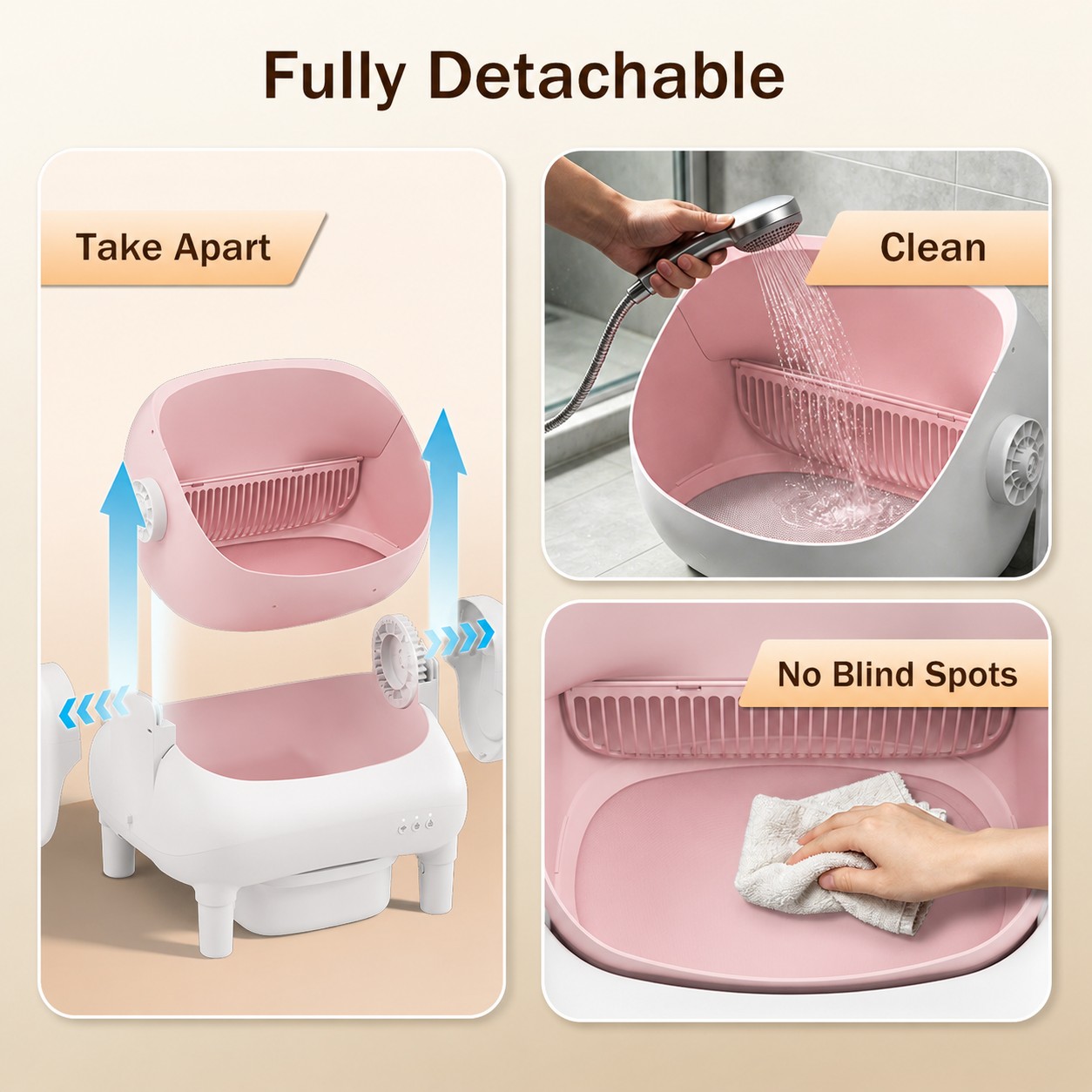 自動猫用トイレ、スマート自動清掃機能付き猫用トイレ（ピンク） - Smart Cat Litter Box Wifi App Control のレビューと価格