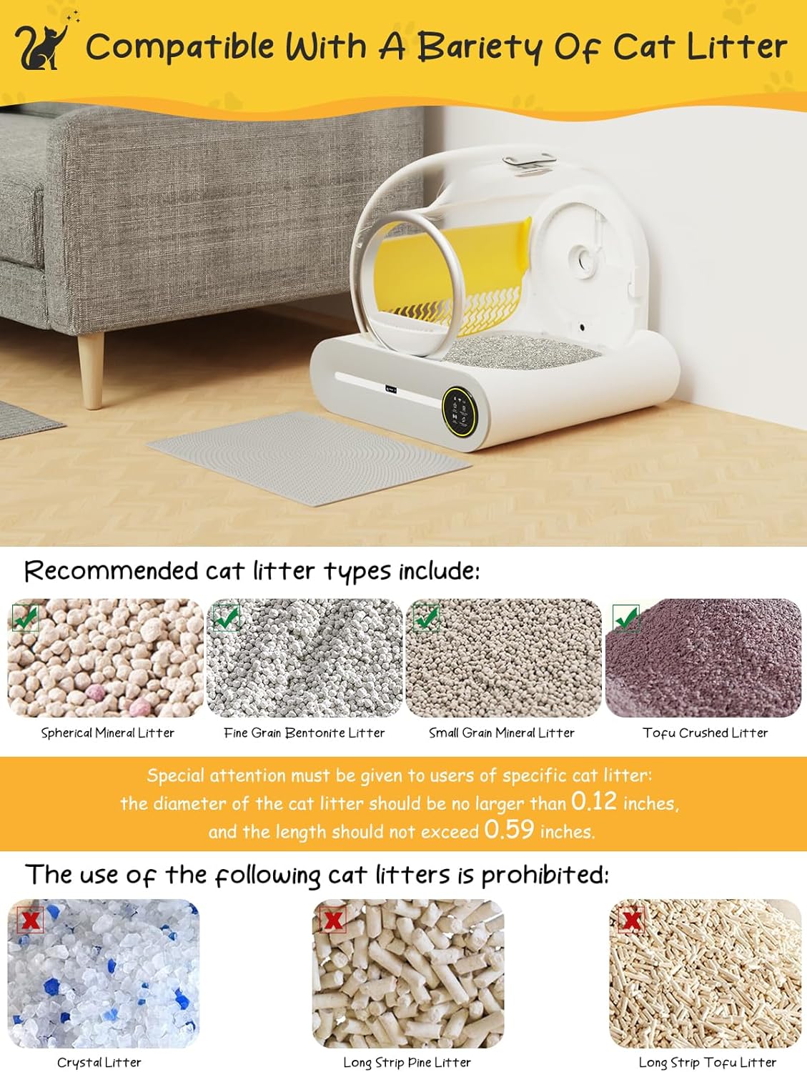 新型ファッションデザイン低騒音アプリWifiタッチコントロー - Smart Cat Litter Box Wifi App Control のレビューと価格