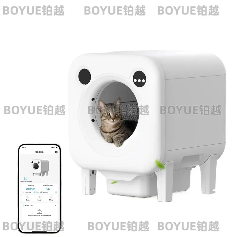 スマート自動猫トイレ、セルフクリーニング、大容量、飛散防止、 - Smart Cat Litter Box Wifi App Control のレビューと価格