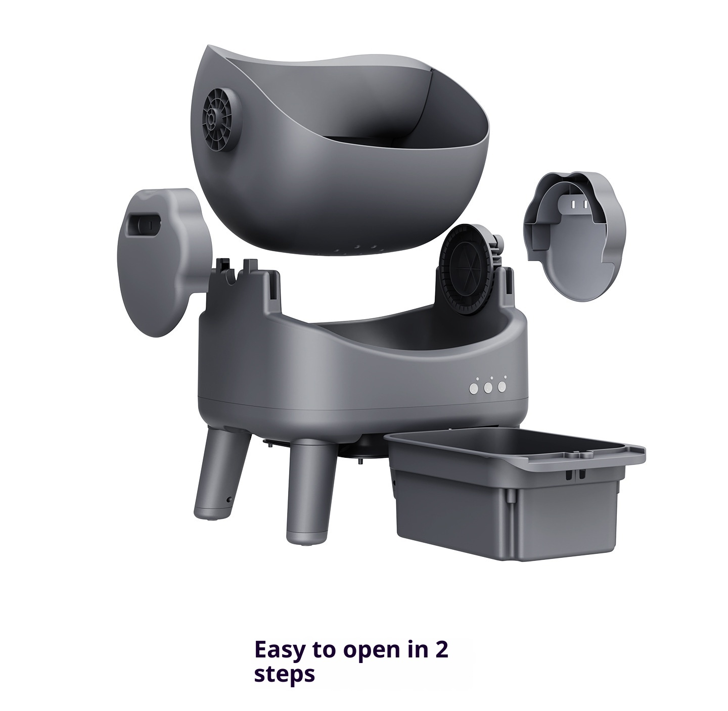 健康状態をモニタリングできるスマート自動猫用トイレ。Wi-F - Smart Cat Litter Box Wifi App Control のレビューと価格