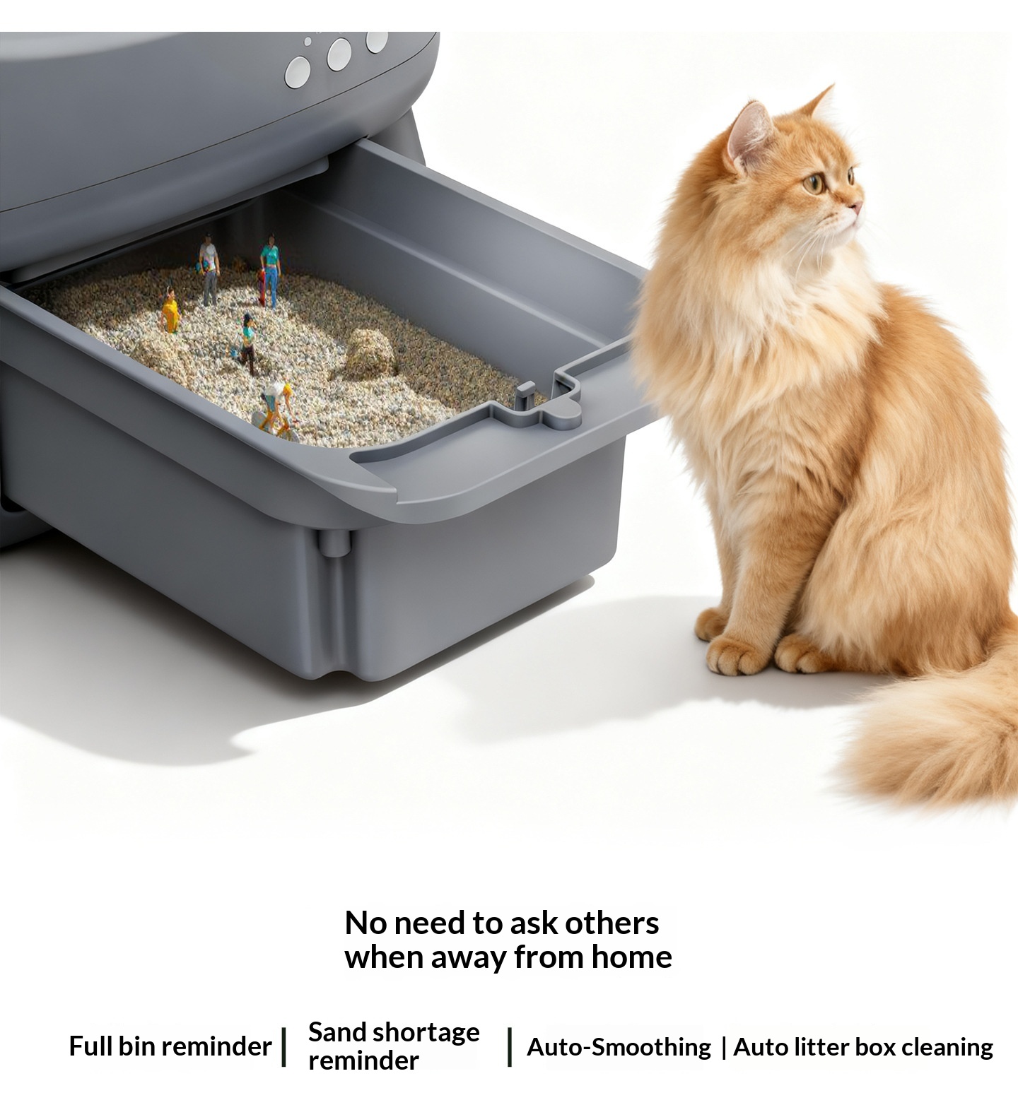 健康状態をモニタリングできるスマート自動猫用トイレ。Wi-F - Smart Cat Litter Box Wifi App Control のレビューと価格