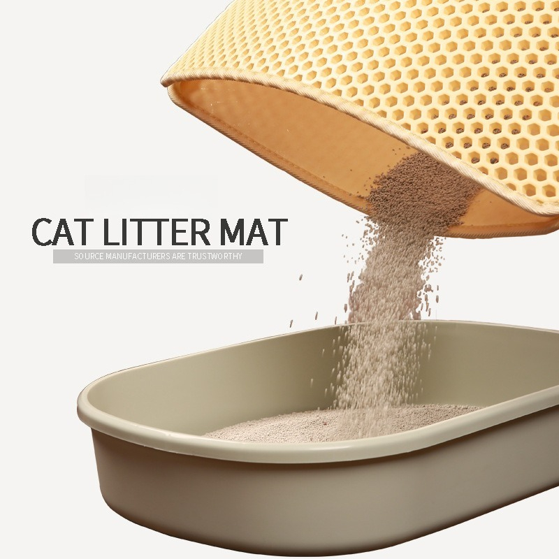 大型二層EVA猫砂キャッチャー 防水・防溢キティリッターマッ - Cat Litter Mat Double Layer Waterproof のレビューと価格