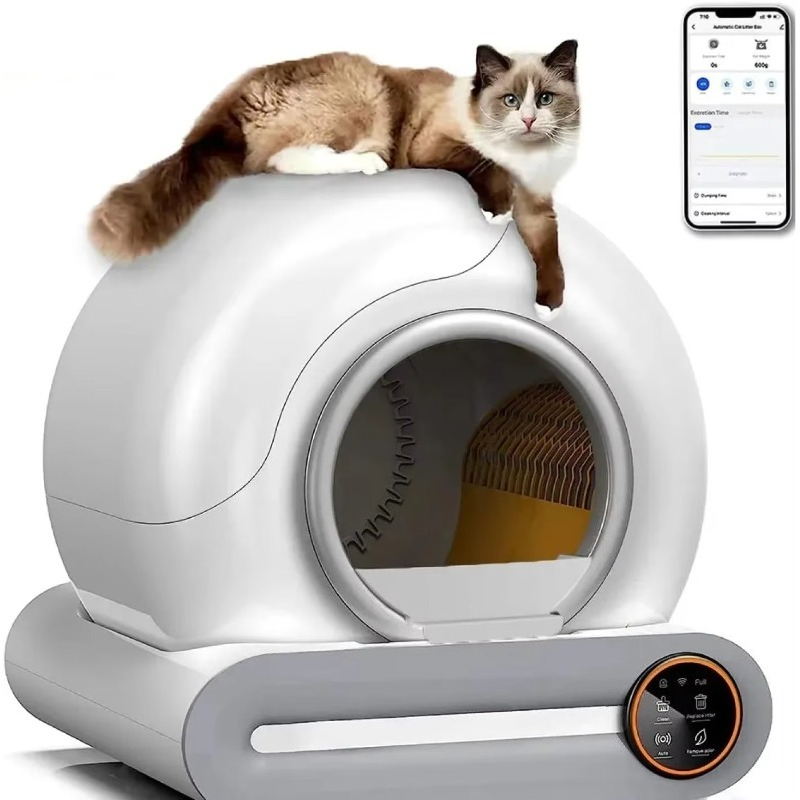 スマートセルフクリーニング猫用トイレ 自動消臭 APP Wi - Smart Cat Litter Box Wifi App Control のレビューと価格