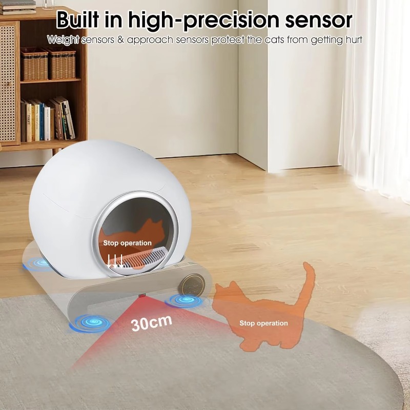 スマートセルフクリーニング猫用トイレ 自動消臭 APP Wi - Smart Cat Litter Box Wifi App Control のレビューと価格