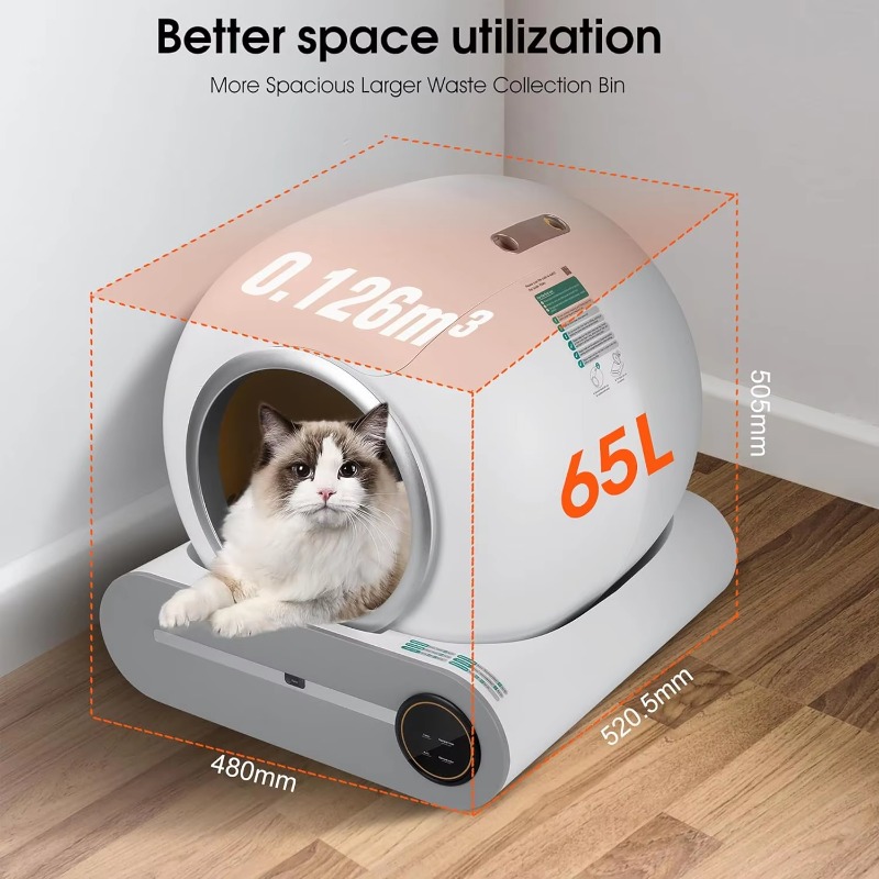 スマートセルフクリーニング猫用トイレ 自動消臭 APP Wi - Smart Cat Litter Box Wifi App Control のレビューと価格