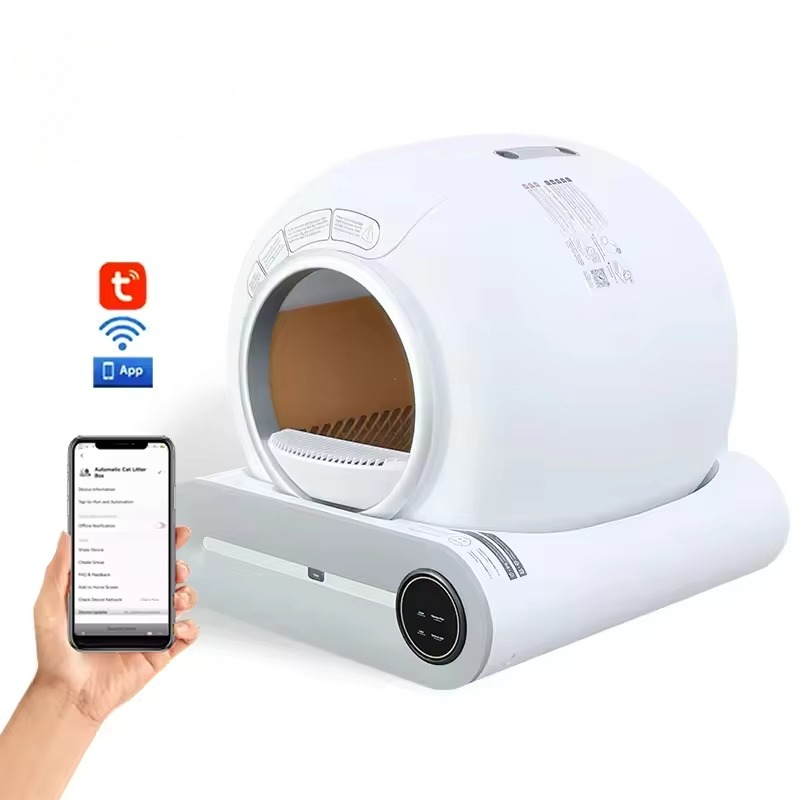 現代のアプリ制御WIFI電気スマートペットトイレインテリジェ - Smart Cat Litter Box Wifi App Control のレビューと価格