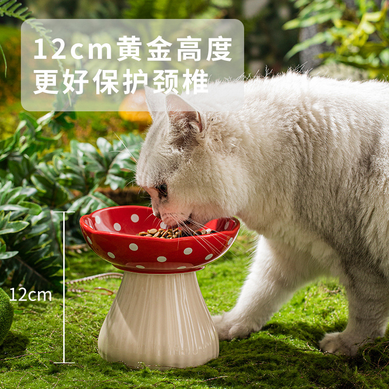 高さのある傾斜セラミック製猫用ボウル、頸椎保護ペットフード・ - Elevated Ceramic Cat Bowls Tilted Food のレビューと価格