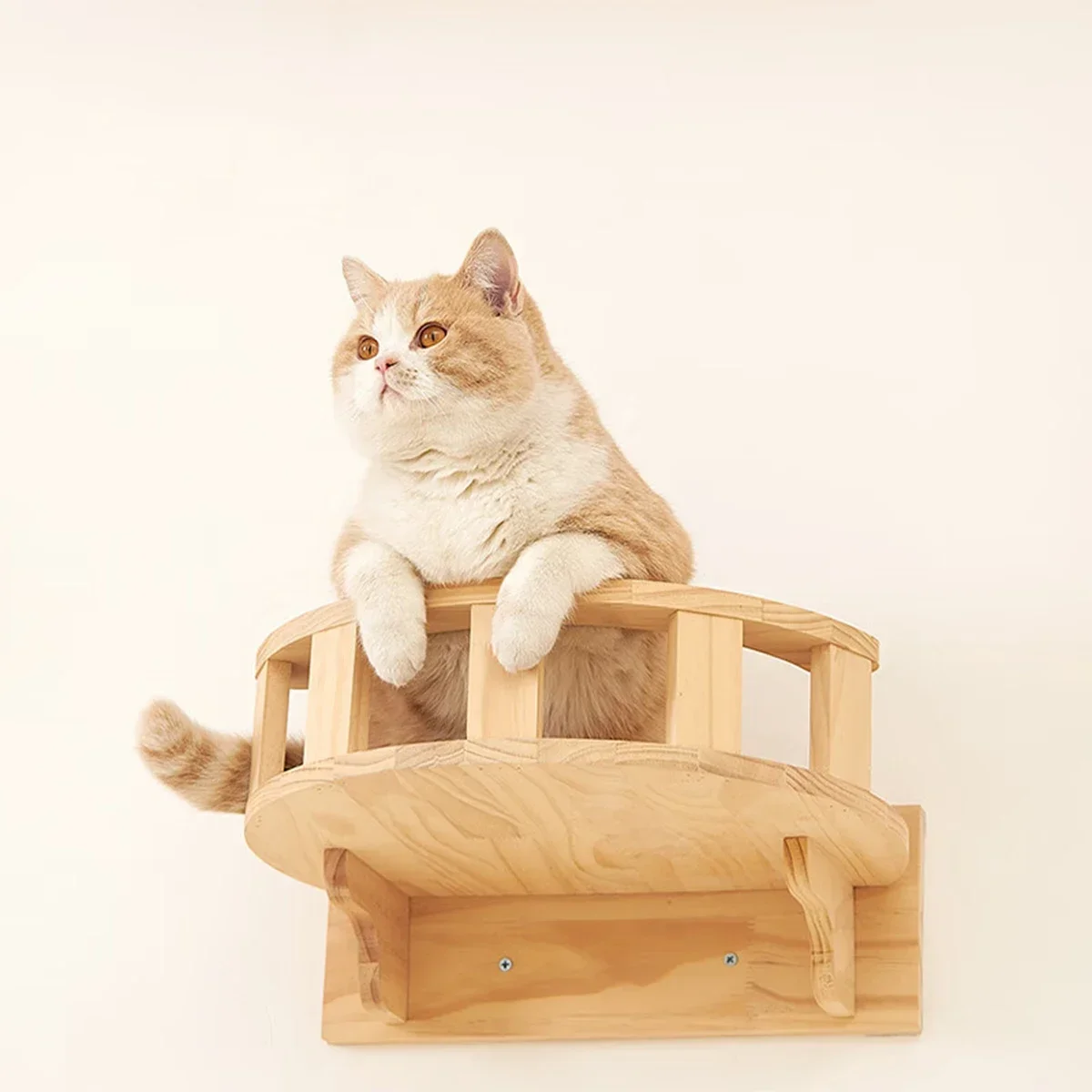 壁掛け式猫用棚、木製猫用展望台兼クライミングシェルフ、子猫用 - Cat Wall Climbing Shelves Hammock Wooden のレビューと価格