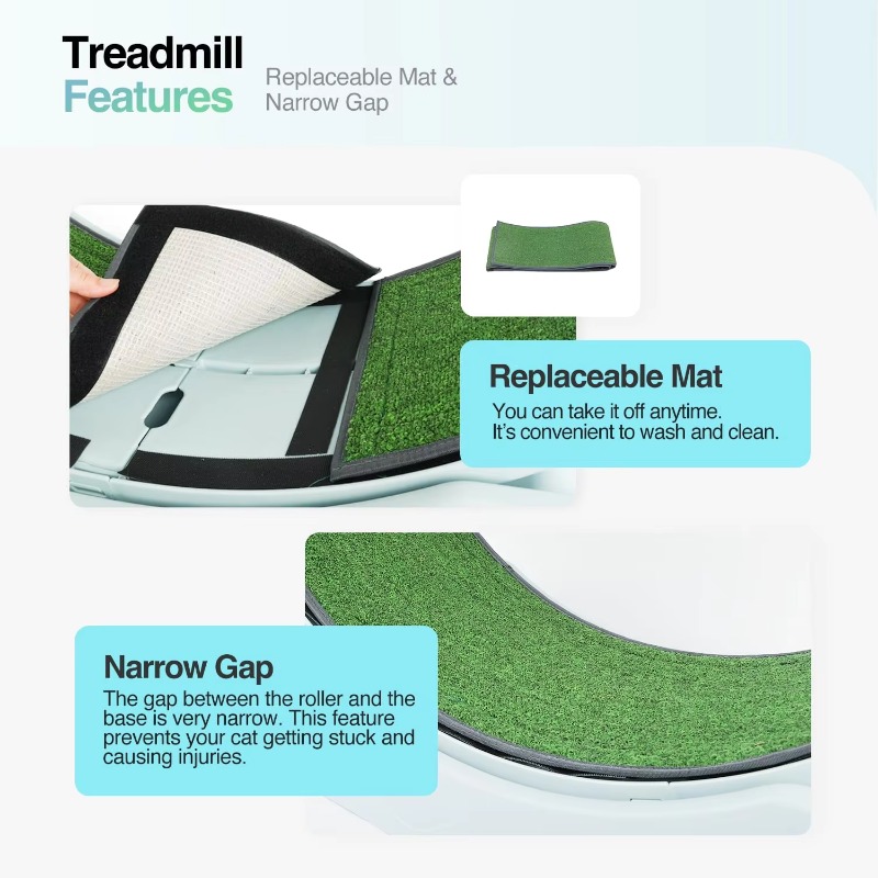 特大74cm猫用エクササイズホイール、カーペット付きランニン - Cat Running Wheel Exercise Treadmill のレビューと価格