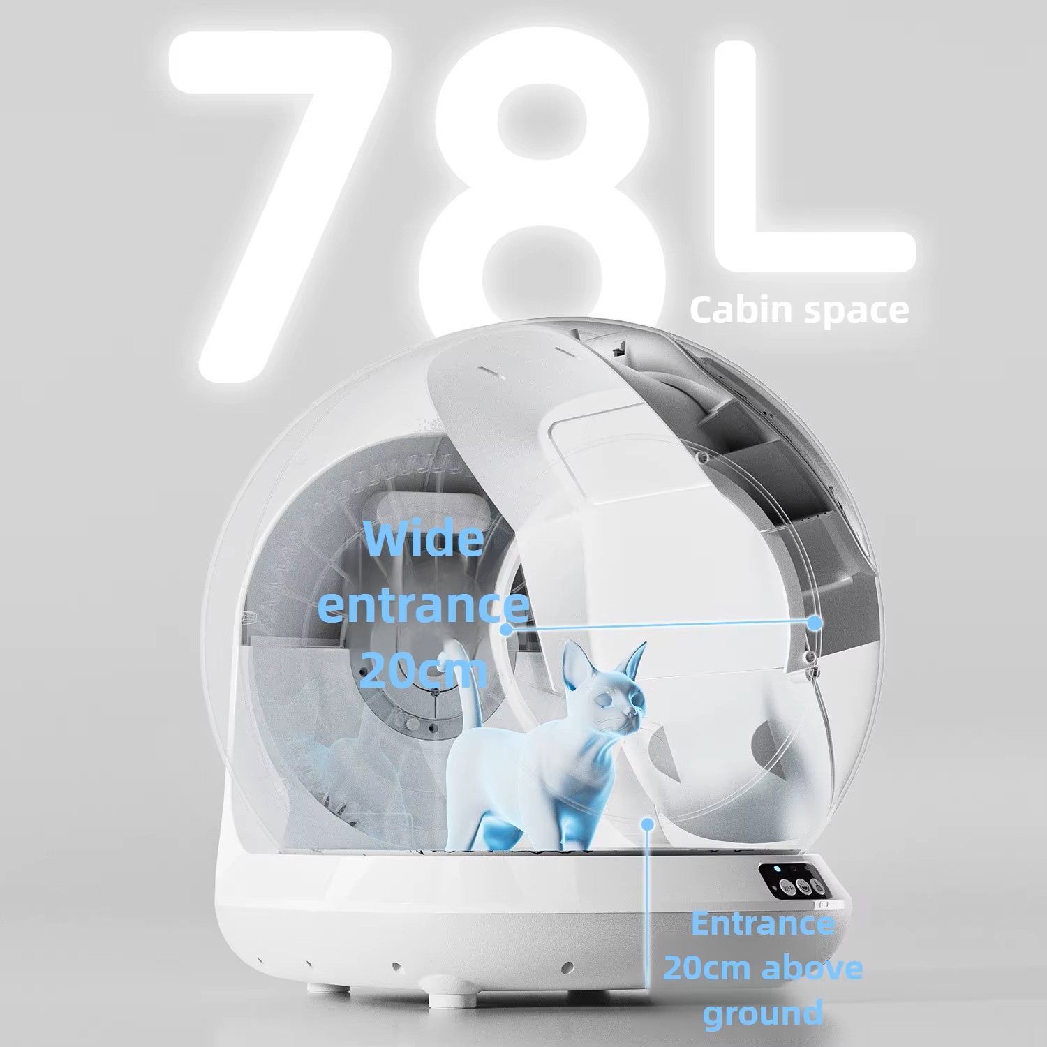 78Lセルフクリーニング猫トイレ 全自動密閉型猫トイレ アプ - Self Cleaning Cat Litter Box Automatic のレビューと価格
