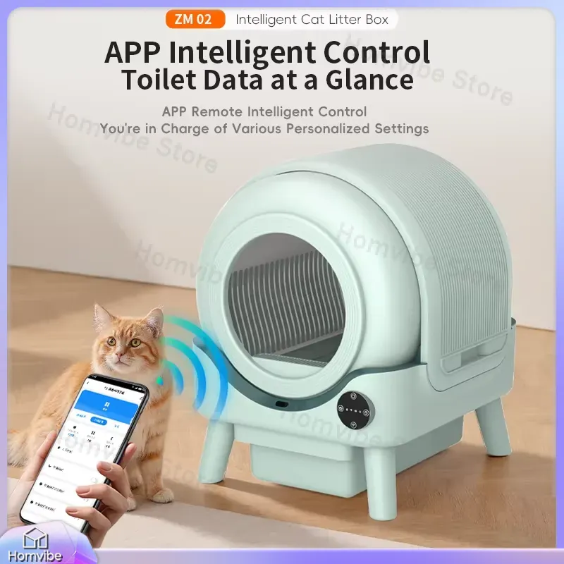 スマート自動清掃猫トイレ WiFiアプリ制御 電動スマート猫 - Smart Cat Litter Box Wifi App Control のレビューと価格