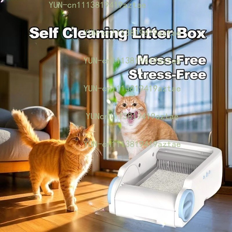 スマートなステンレス製猫用トイレ。Wi-Fiアプリで操作可能 - Smart Cat Litter Box Wifi App Control のレビューと価格