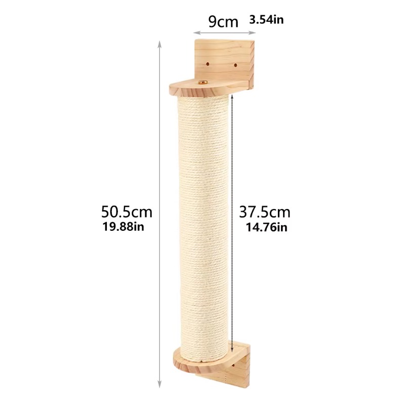 猫用爪とぎ、壁掛け式、木製、サイザル麻製、室内猫用、ペット用 - Cat Wall Climbing Shelves Hammock Wooden のレビューと価格