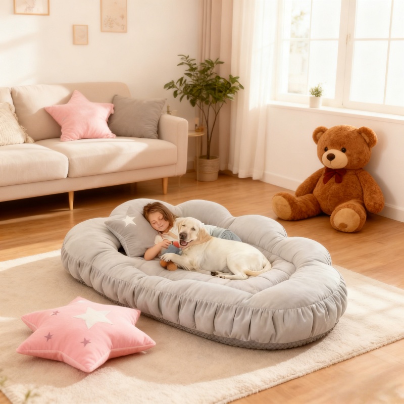 カスタムメイド人間用犬用ベッド、大型犬用整形外科用犬用ベッド - Orthopedic Memory Foam Dog Bed Washable のレビューと価格