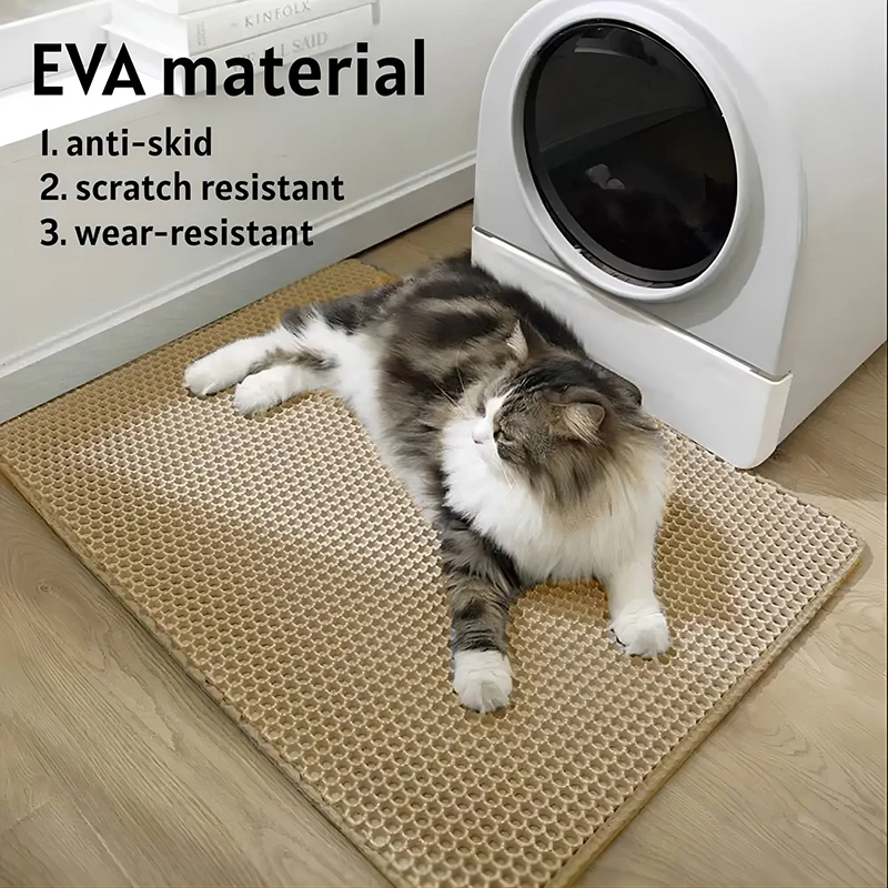 ペット用猫砂マット、防水加工、二重構造、猫砂をしっかり吸着、 - Cat Litter Mat Double Layer Waterproof のレビューと価格