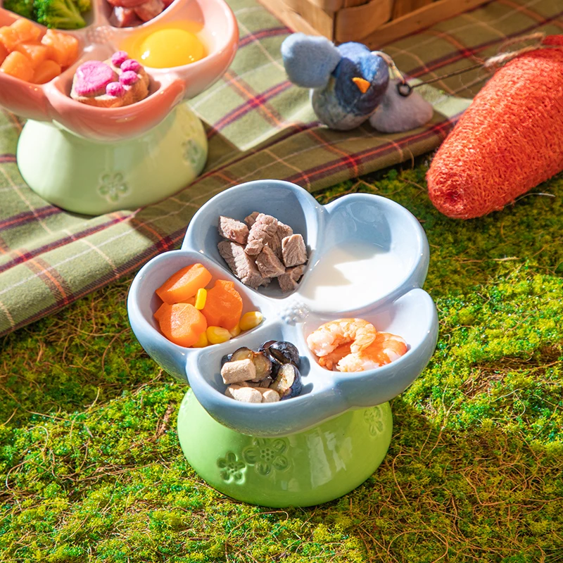 高さのあるセラミック製ペットボウル 15個入り °   傾斜 - Elevated Ceramic Cat Bowls Tilted Food のレビューと価格