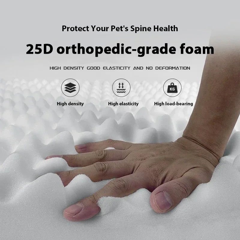 滑り止め加工の犬用ベッド、整形外科的設計のペット用ベッド、メ - Orthopedic Memory Foam Dog Bed Washable のレビューと価格