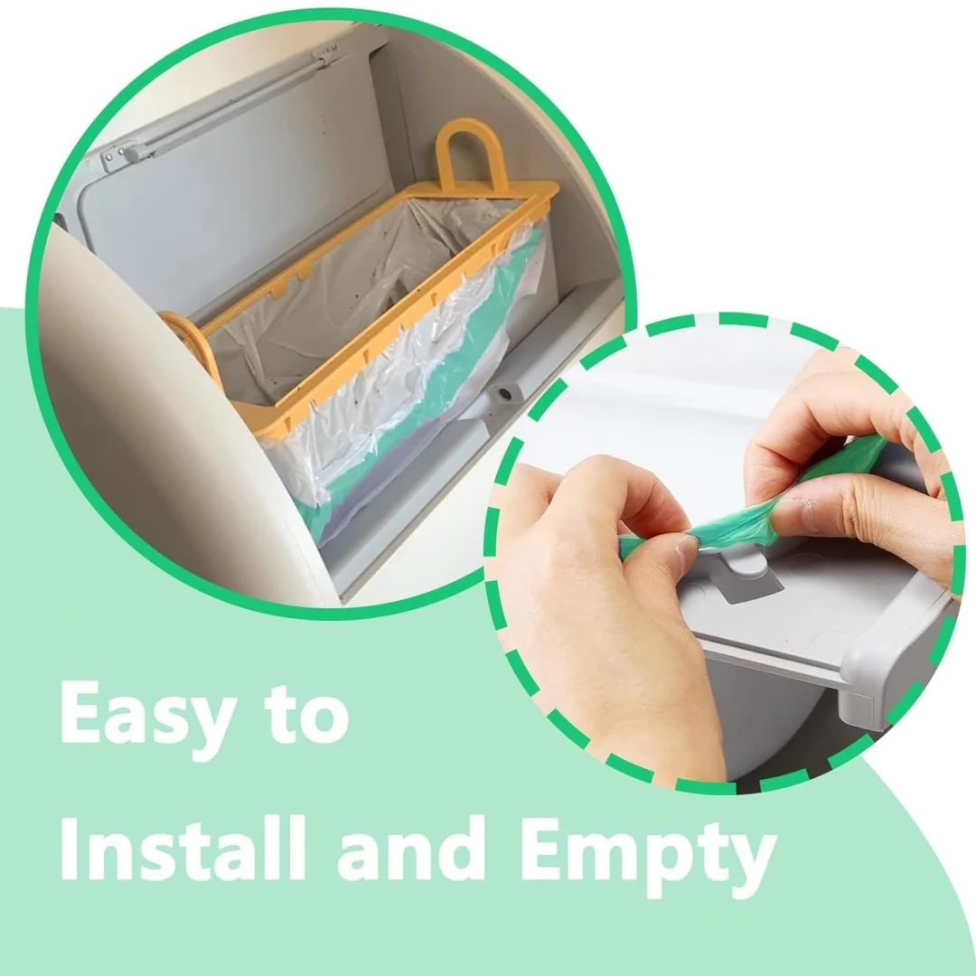 ロール状の猫用トイレ用ライナー（紐付き）、丈夫な使い捨てのゴ - Automatic Litter Box Waste Bag Liner のレビューと価格