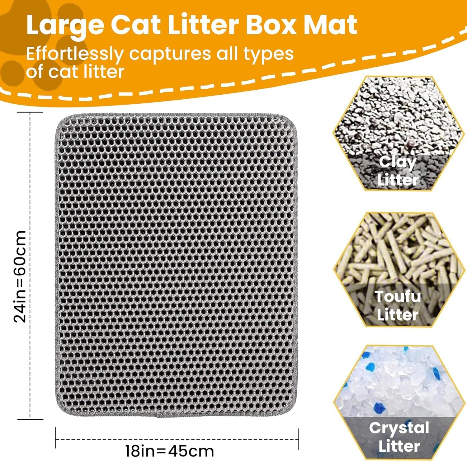 ペット猫用トイレマット 防水 二層構造 猫砂キャッチャー 猫 - Cat Litter Mat Double Layer Waterproof のレビューと価格