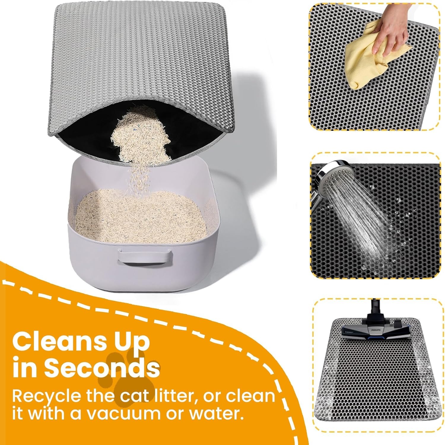ペット猫用トイレマット 防水 二層構造 猫砂キャッチャー 猫 - Cat Litter Mat Double Layer Waterproof のレビューと価格