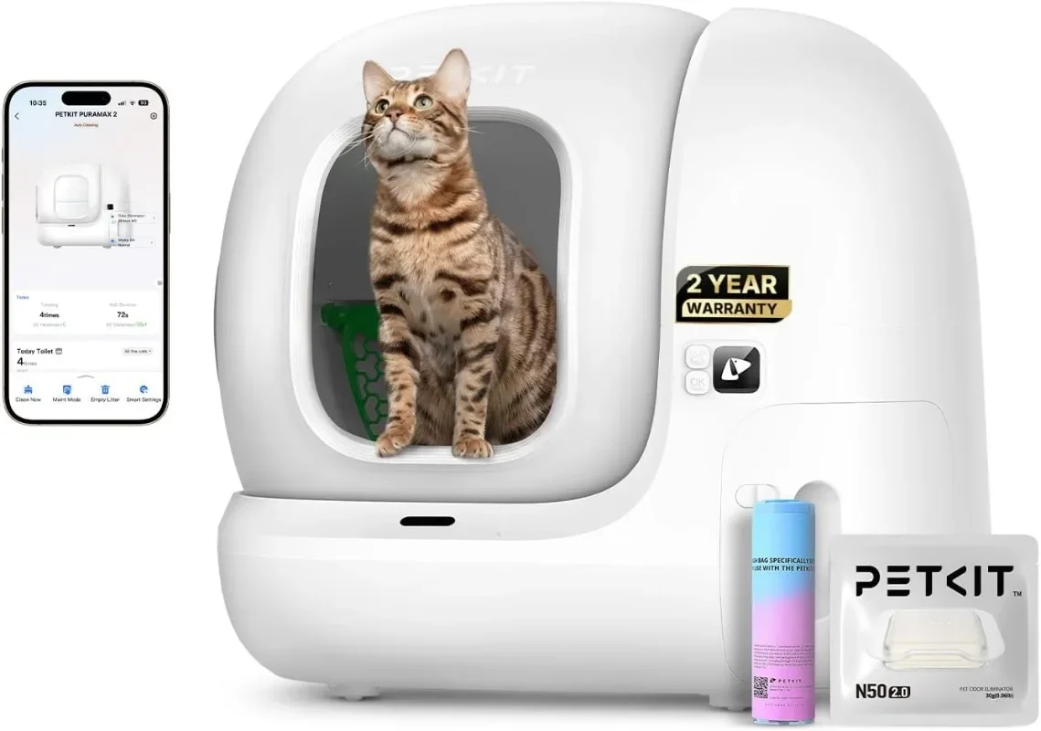PETKIT PuraMax 2 自動清掃ネコトイレ、アプリ - Self Cleaning Cat Litter Box Automatic のレビューと価格