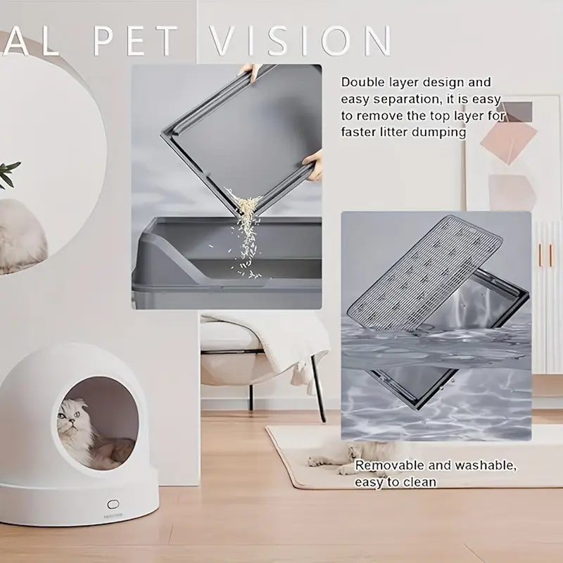 丈夫なプラスチック製のウサギと小動物用トイレ（グリル付き）/ - Cat Litter Mat Double Layer Waterproof のレビューと価格