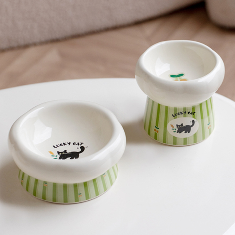 高さのあるセラミック製犬用ボウル、傾斜ネック保護、嘔吐防止、 - Elevated Ceramic Cat Bowls Tilted Food のレビューと価格