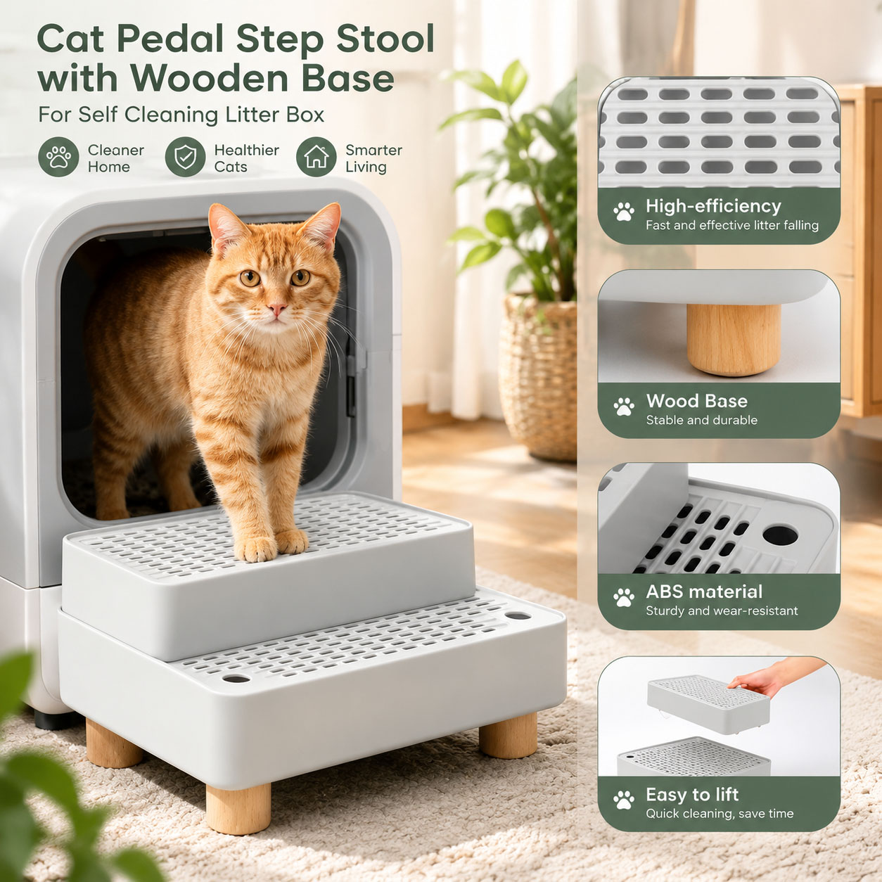 猫用トイレスロープ、二重構造、滑り止め加工、自動給餌機能付き - Cat Litter Mat Double Layer Waterproof のレビューと価格
