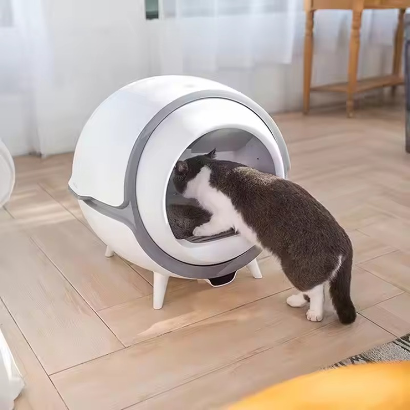 XLサイズの猫用トイレ 自動スマート猫トイレ WiFiアプリ - Smart Cat Litter Box Wifi App Control のレビューと価格