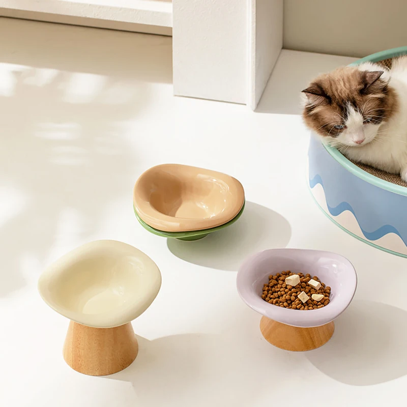 猫用、傾斜式のフードボウルと水飲みボウル。ペット用、犬用、高 - Elevated Ceramic Cat Bowls Tilted Food のレビューと価格