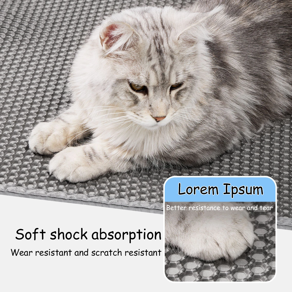60CMX90CM 猫砂マット防水二重層ペットトイレマットペ - Cat Litter Mat Double Layer Waterproof のレビューと価格