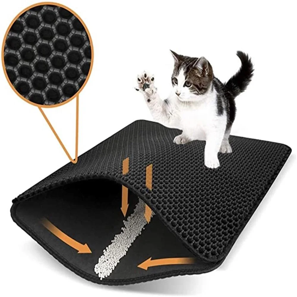 猫と防水の2層グリッターマット,魔法の防水マット,滑り止めト - Cat Litter Mat Double Layer Waterproof のレビューと価格