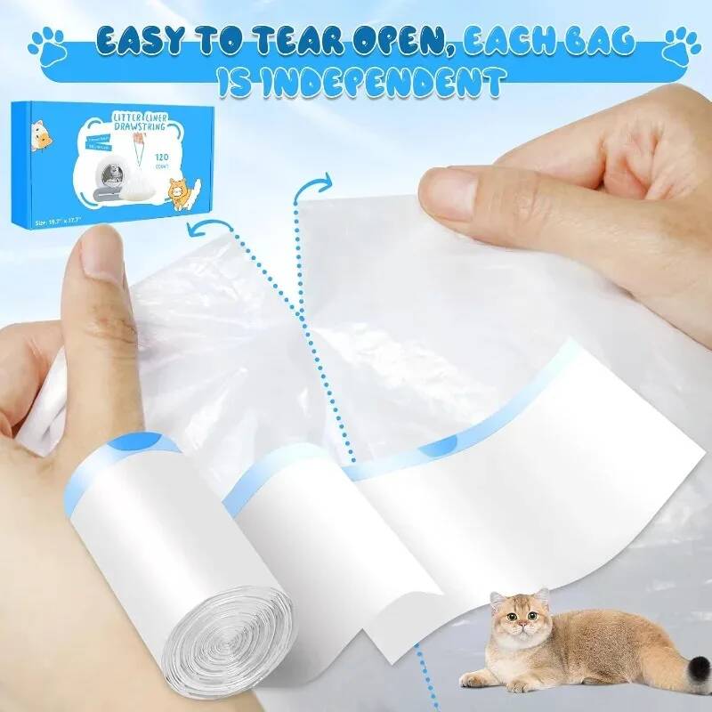 90枚入り特厚猫用トイレライナー使い捨てゴミ袋、Mewant - Automatic Litter Box Waste Bag Liner のレビューと価格