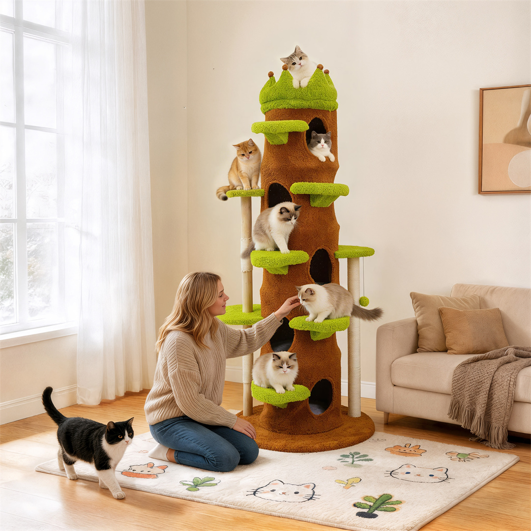 室内用キャットタワー アクティビティセンター タワー 73. - Cat Scratching Post Sisal Tree Tower のレビューと価格