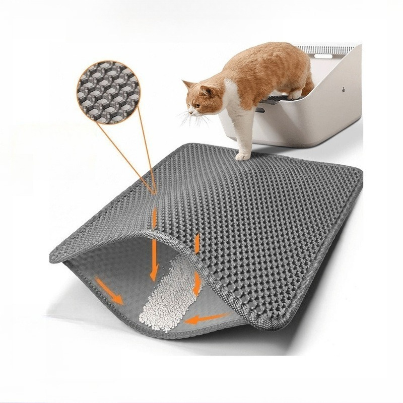ペット用二層EVA猫マット 防水 滑り止め 爪研ぎ 猫トイレ - Cat Litter Mat Double Layer Waterproof のレビューと価格
