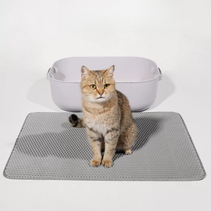 ペット用二層EVA猫マット 防水 滑り止め 爪研ぎ 猫トイレ - Cat Litter Mat Double Layer Waterproof のレビューと価格