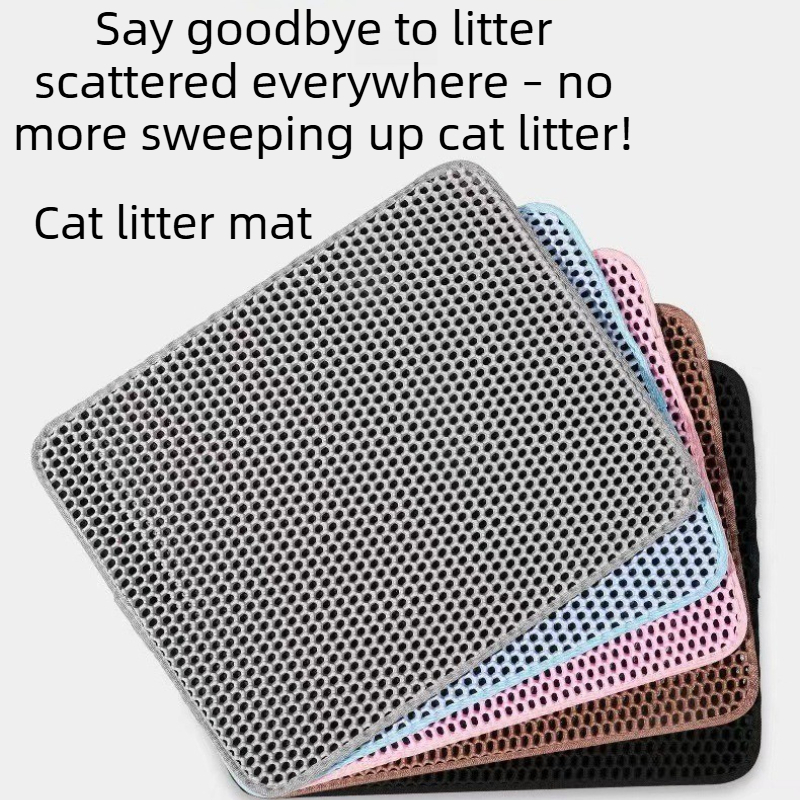 防水性と滑り止め加工の洗える二層構造猫用トイレマット、厚手の - Cat Litter Mat Double Layer Waterproof のレビューと価格