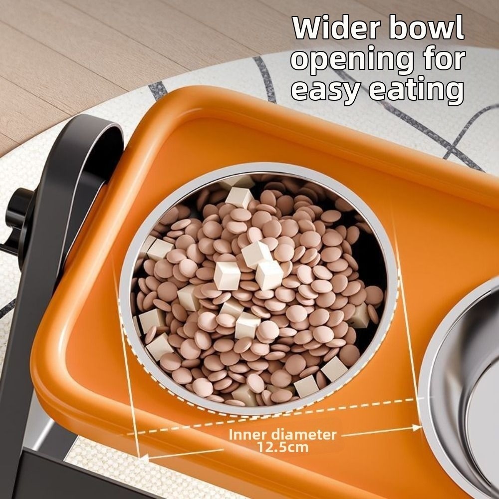 ステンレス製の高さのある猫用ボウル 15 °   ネックガー - Elevated Ceramic Cat Bowls Tilted Food のレビューと価格