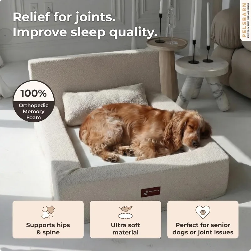ペルスバーン リアル整形外科犬用ベッド、高密度メモリーフォー - Orthopedic Memory Foam Dog Bed Washable のレビューと価格